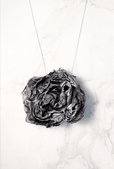 Fabric Peony Necklace