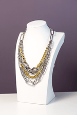 Multi-Chain Mixed Metal Necklace