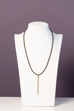 Pyrite & Brass Spike Necklace