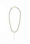 Pyrite & Brass Spike Necklace