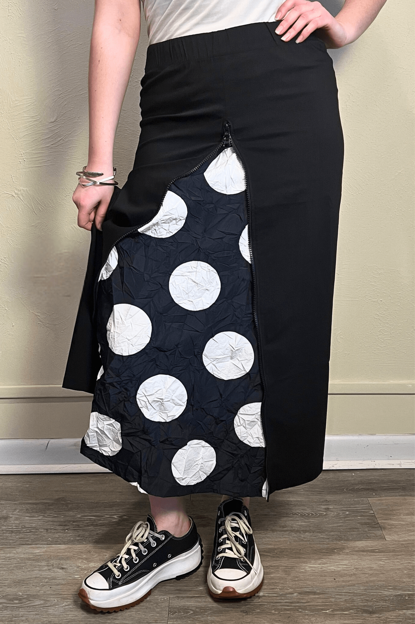 Pencil Plissé Skirt