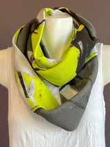 Yellow Sketch Infinity Scarf