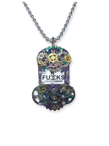 44. NFG Dog Tag Necklace (Purple/Green)