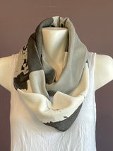 Grey Abstract Infinity Scarf