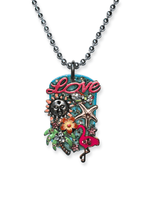 52. Flamingo Dog Tag Necklace
