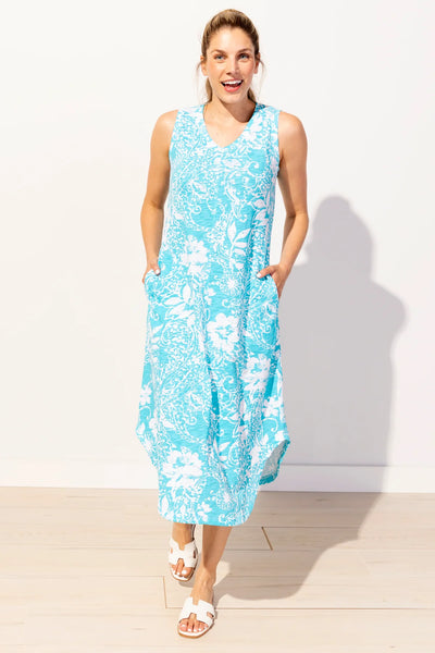 Sleeveless Seamed Dress