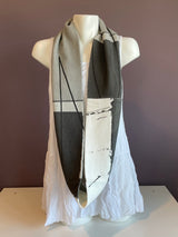 Grey Abstract Infinity Scarf