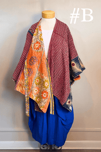 Short Reversible Kantha Jacket