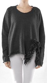 Ruffle Side Pullover