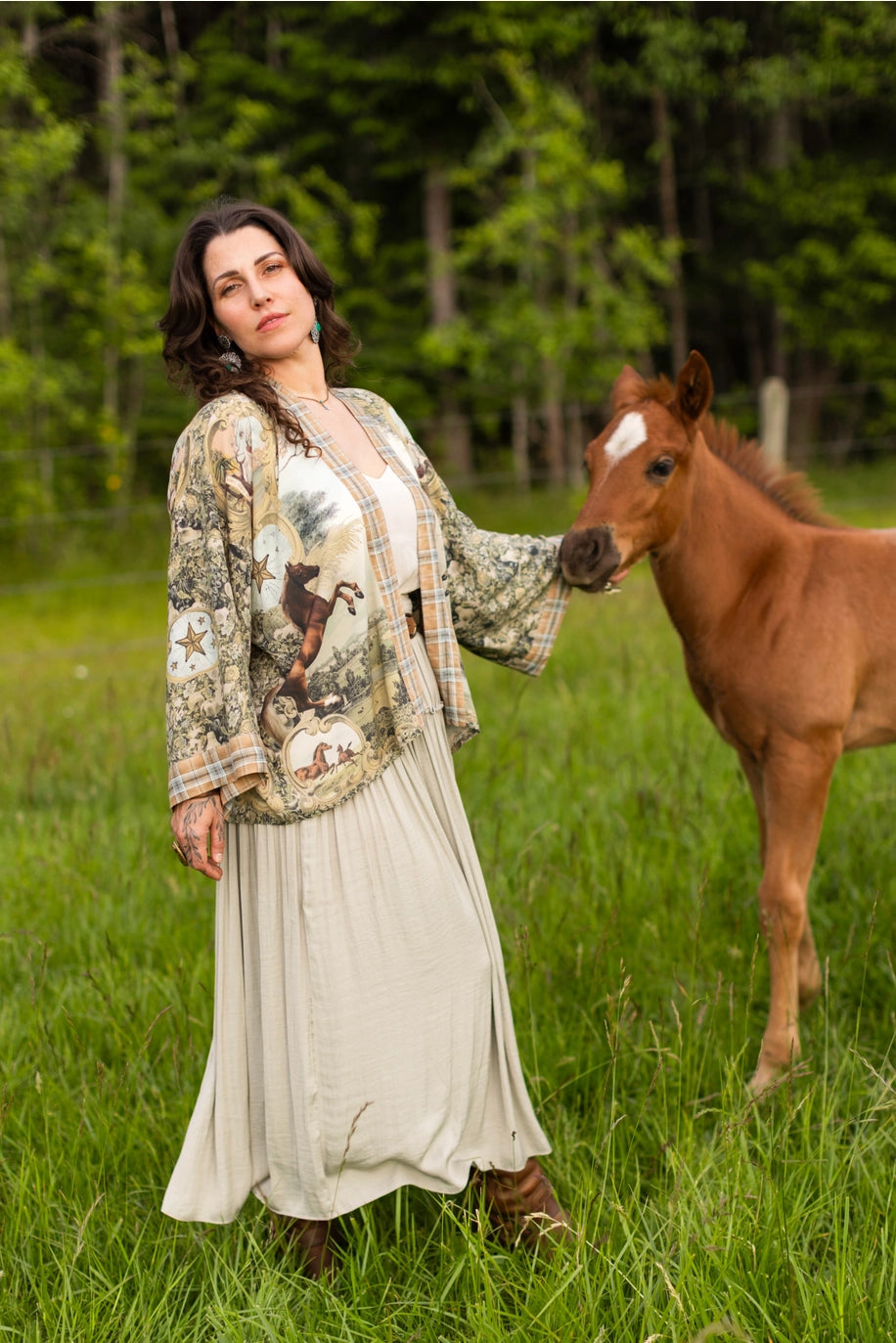 Born To Run Crop Kimono