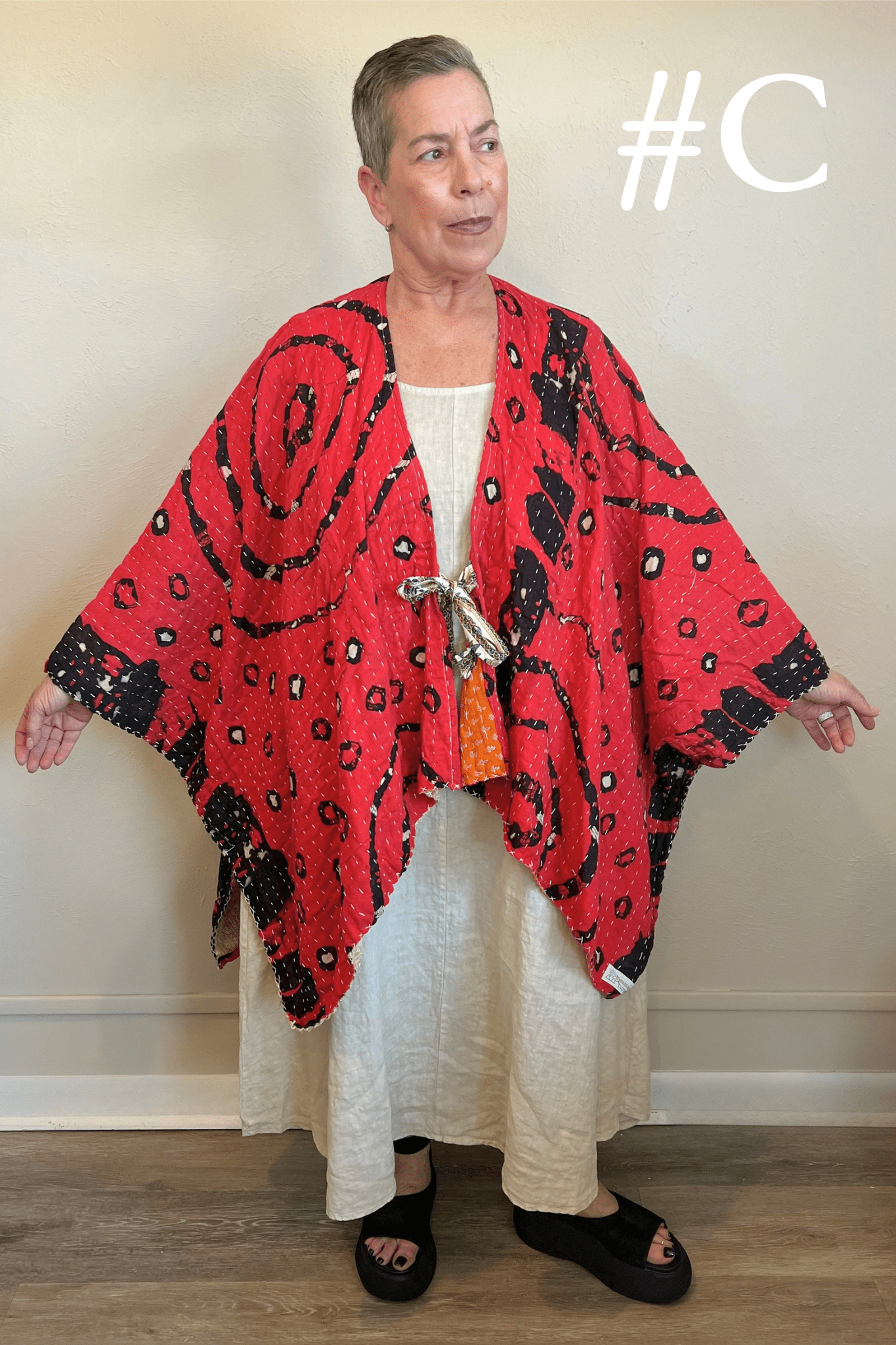 Short Reversible Kantha Jacket
