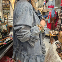 Denim Ruffle Shirt