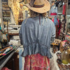 Denim Ruffle Shirt