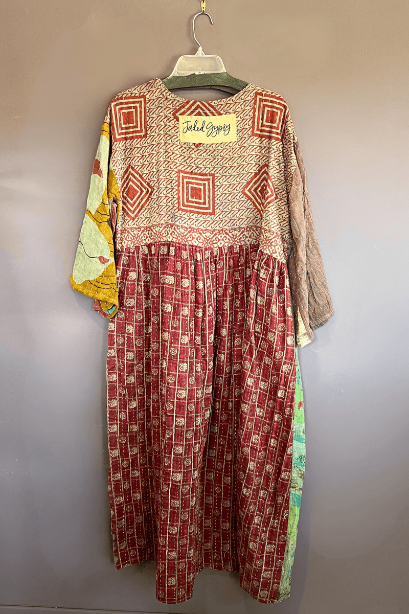 3. Kantha Sunrise Dress - One Of A Kind