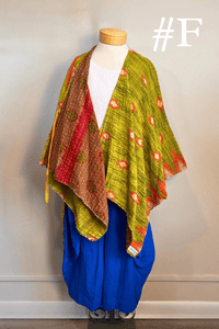 Short Reversible Kantha Jacket