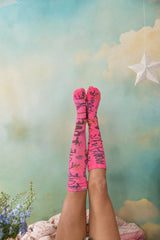 Floral Love Amor OTK Socks