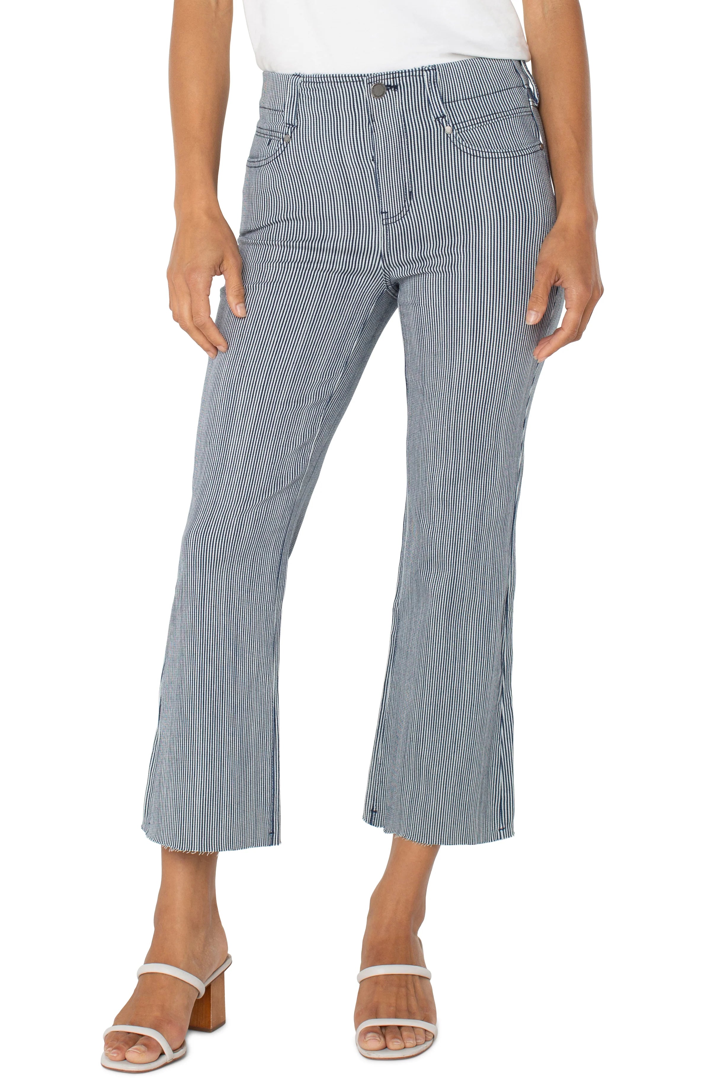 Gia Glider Navy Stripe Flare (Navy & White)
