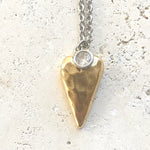 Small Hammered Heart Necklace