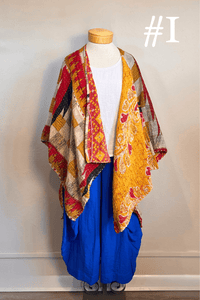 Short Reversible Kantha Jacket