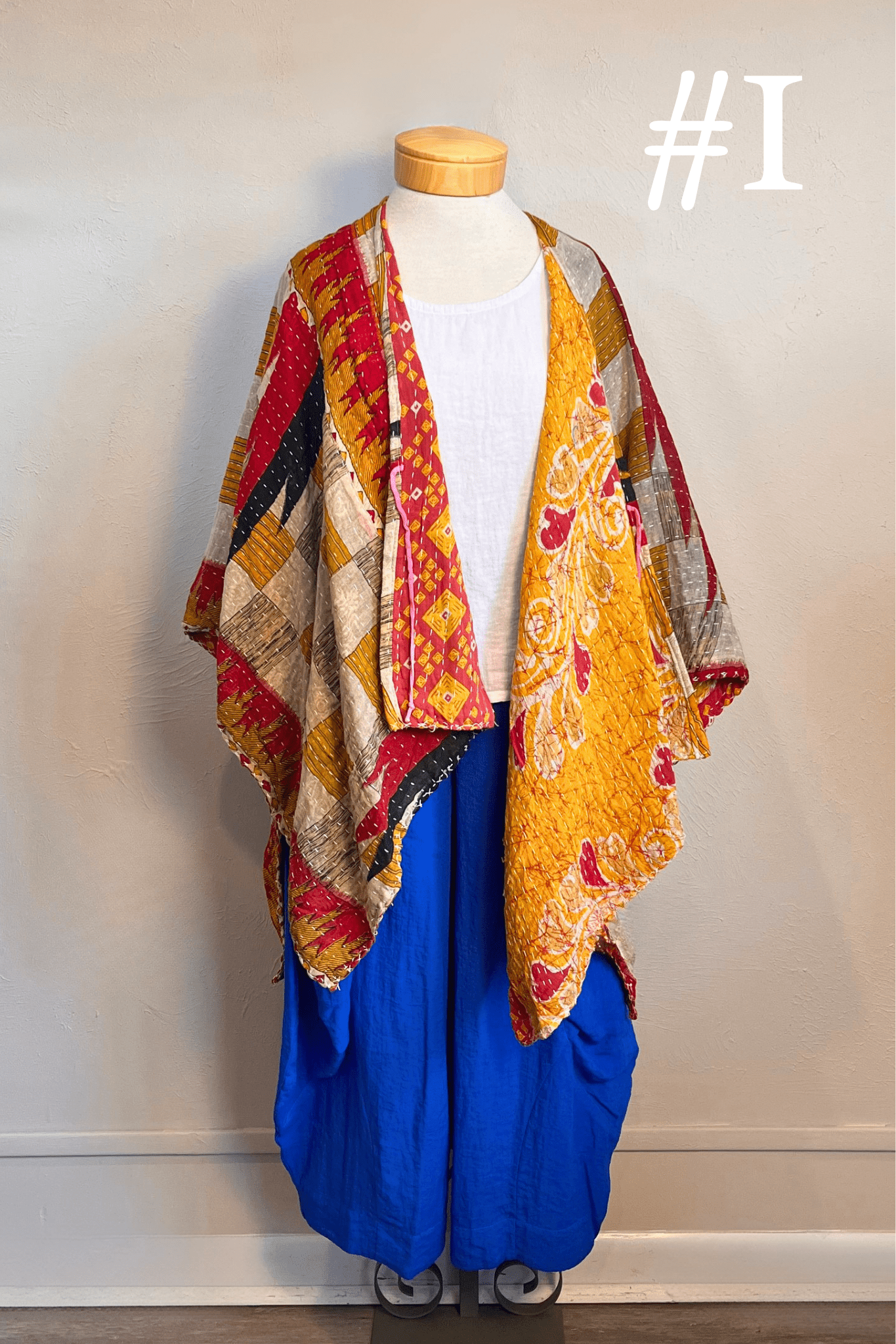 Short Reversible Kantha Jacket
