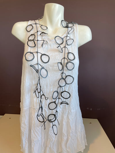 Transparent Fabric and Rubber Necklace