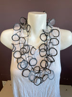 Transparent Fabric and Rubber Necklace