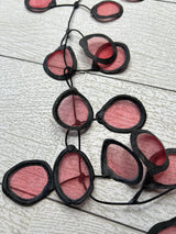 Transparent Fabric and Rubber Necklace