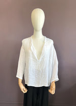V-Neck Frayed Top