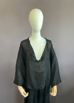 V-Neck Frayed Top