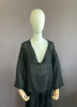 V-Neck Frayed Top