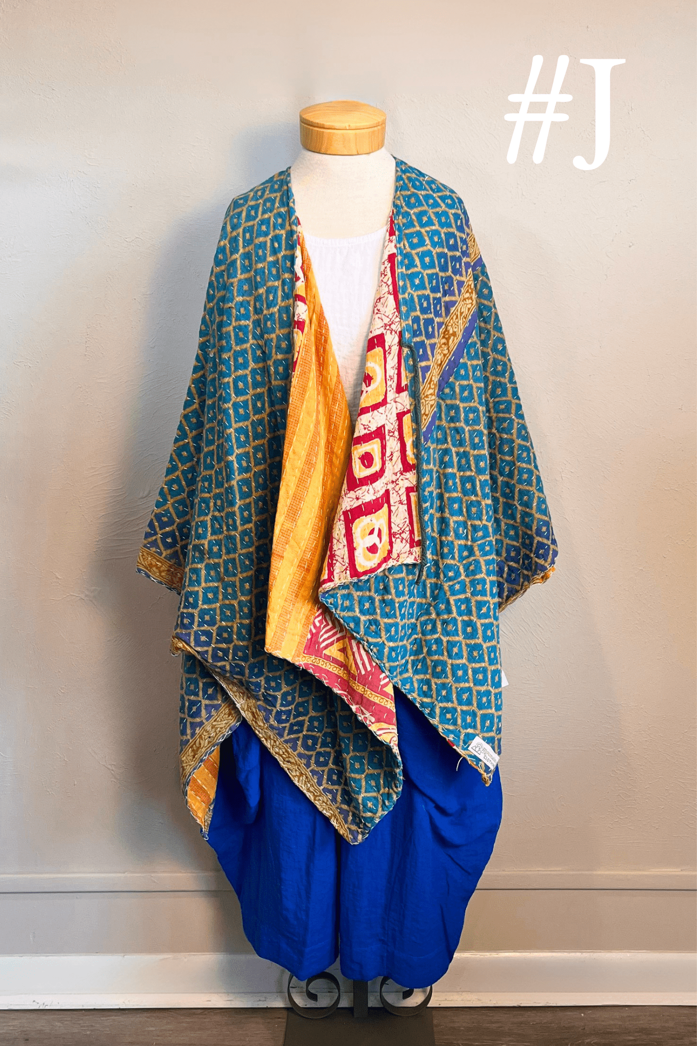 Short Reversible Kantha Jacket