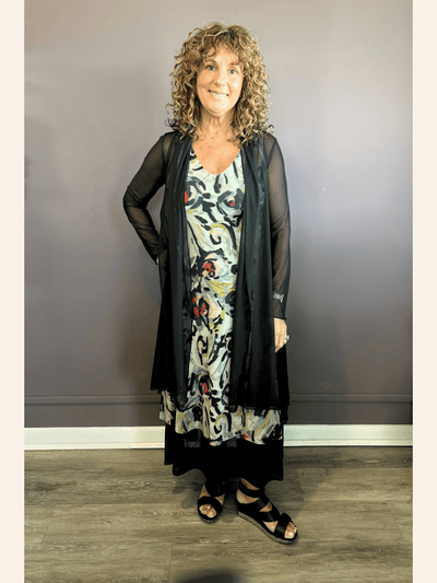 Black Mesh Molly Cardigan