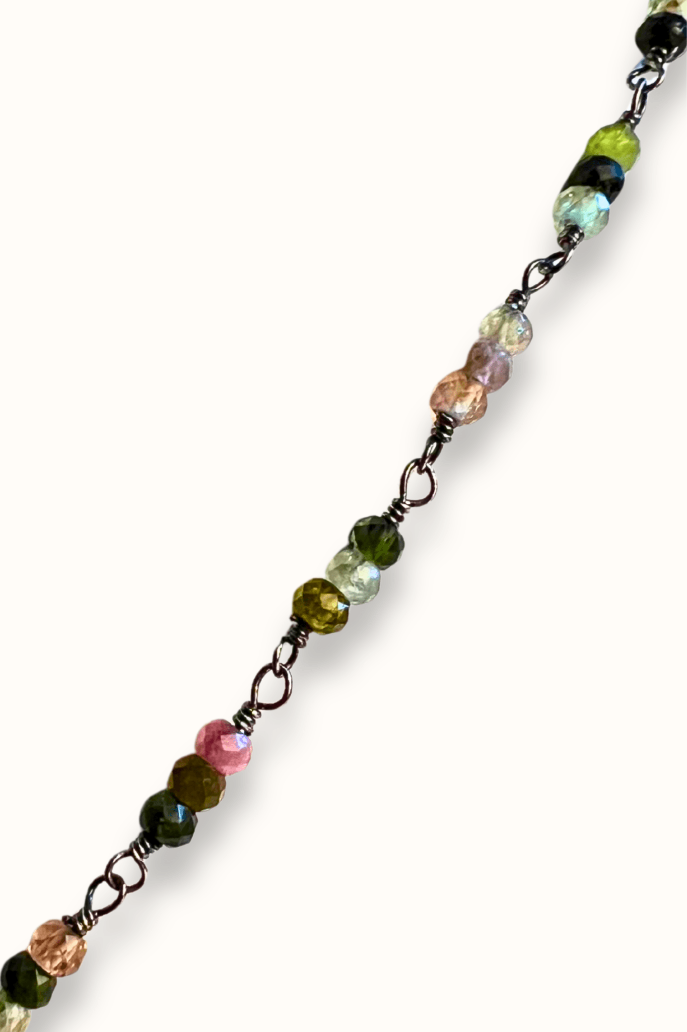 Ruby Zoisite Oval Disc Necklace