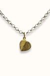 Diamond Folded Heart Necklace
