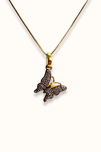 Pavé Diamond Butterfly Necklace