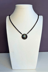 Small Labradorite Disc Necklace