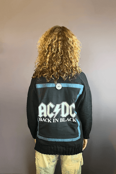 Rockstar Cardigan - AC/DC Back In Black