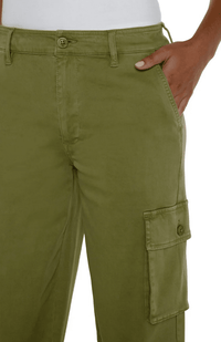 Cargo Crop Pant with Cinch Hem (Eucalyptus)