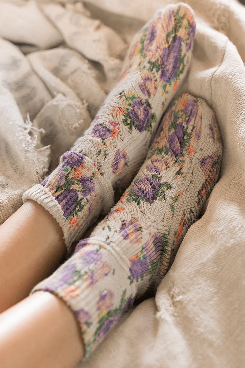 Floral Lil Dipper Socks