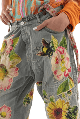Miners Pant With Sunflowers