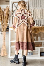 Star Patched Kimono