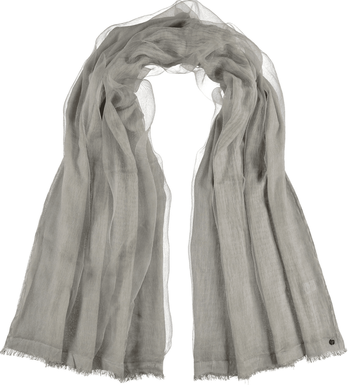 Grey Chiffon Silk Scarf