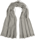 Grey Chiffon Silk Scarf