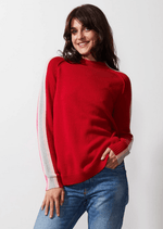 Contrast Funnel Neck Sweater