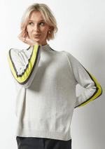 Contrast Funnel Neck Sweater