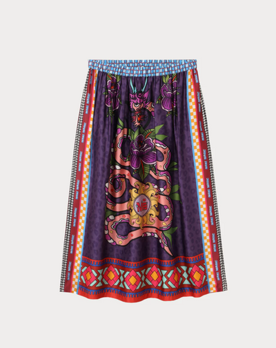 Dragon Vanessa Printed Midi Skirt