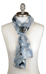 Rainer Sky Skinny Scarf