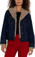 Sherpa Collar Trucker Jacket (Rinse)