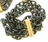 Oxidized Silver Knox 5 Strand Bracelet