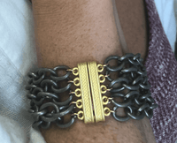 Oxidized Silver Knox 5 Strand Bracelet